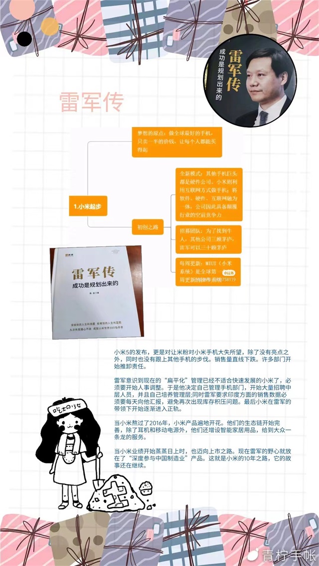 【书院直击·导师篇】用手账记录传奇人生:《雷军传》读书手账